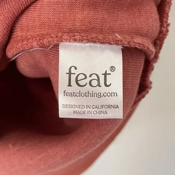 Feat BlanketBlend Crewneck Sweater in Cayenne Size S Fleece Casual Lounge - Picture 10 of 11